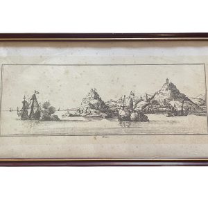 Incisione antica incorniciata Ceuta Marocco-Gravure ancienne encadrée Ceuta Maroc