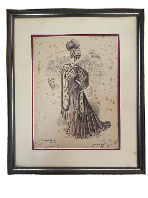 Tavola di moda di Parigi, XIX secolo-Gravure de mode Paris 19ème siècle
