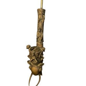 Pipe de cérémonie en bronze Bamoun Cameroun-Pipa cerimoniale in bronzo Bamoun del Camerun