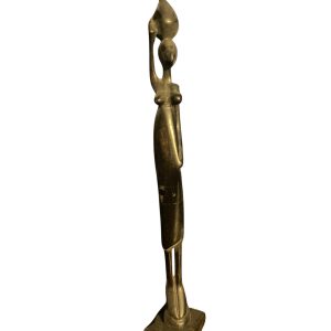 Statue africaine en ébène de femme enceinte-Statua africana in ebano di una donna incinta