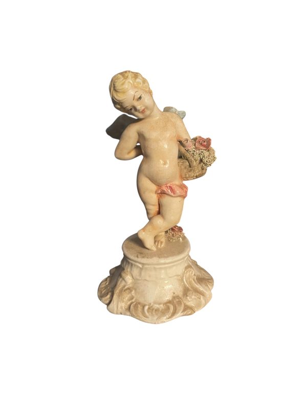 Figurine de Cupidon en porcelaine allemande (Meissen)-Figurina di Cupido in porcellana tedesca (Meissen)