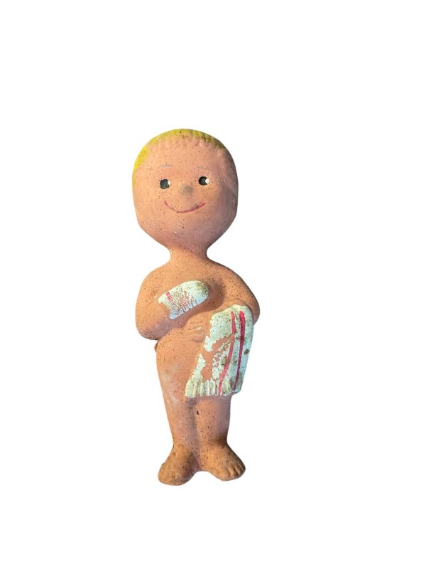 Figurine publicitaire Eau de Cologne Mont Saint Michel 1961 (latex) - Figura pubblicitaria di Mont Saint Michel a Colonia, 1961 (lattice)