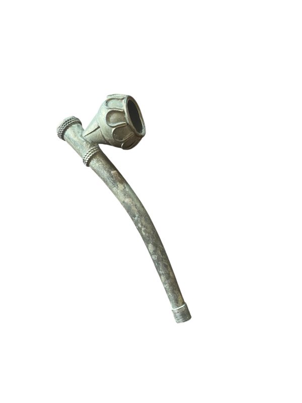 Tubo in ottone antico, lavorazione asiatica-Pipe ancienne en laiton travail asiatique