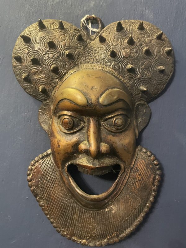 Masque bronze africain Bamun Cameroun-Maschera africana in bronzo Bamun Camerun – Image 6