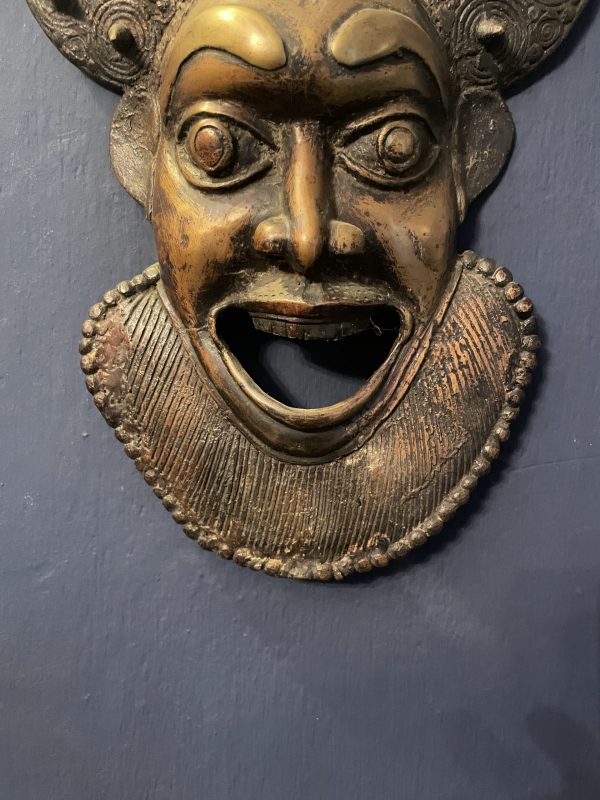 Masque bronze africain Bamun Cameroun-Maschera africana in bronzo Bamun Camerun – Image 5
