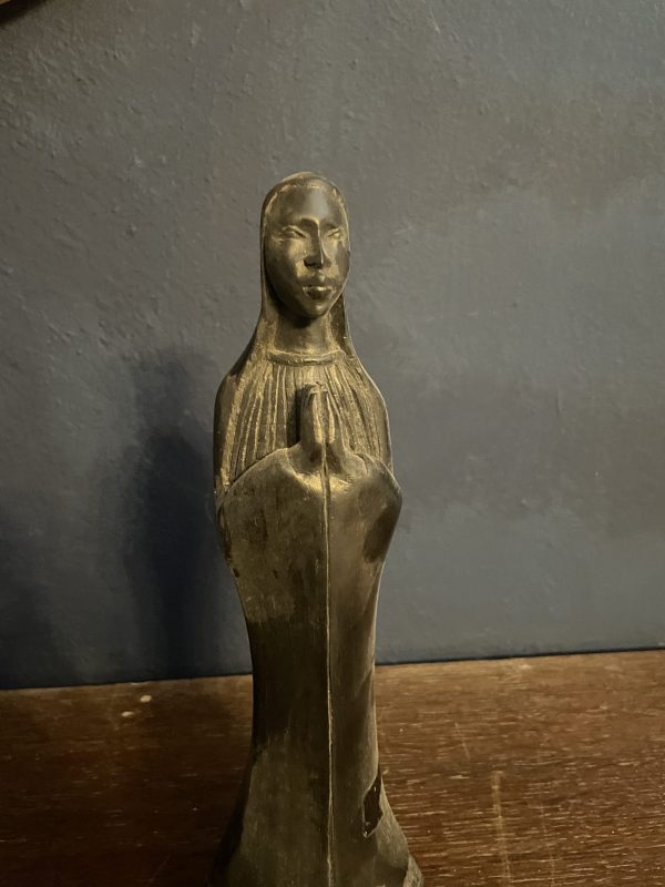 Statuette de Vierge en ébène travail africain-Statuetta della Vergine in ebano, opera africana – Image 4