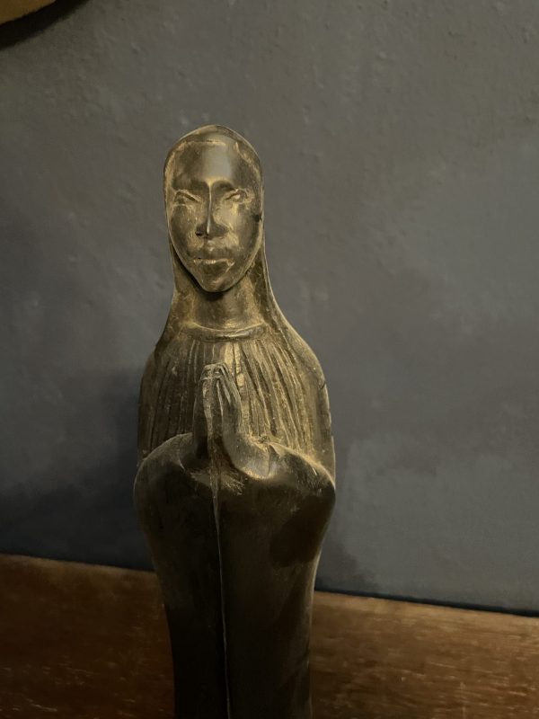 Statuette de Vierge en ébène travail africain-Statuetta della Vergine in ebano, opera africana – Image 5