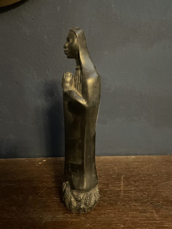 Statuette de Vierge en ébène travail africain-Statuetta della Vergine in ebano, opera africana – Image 6