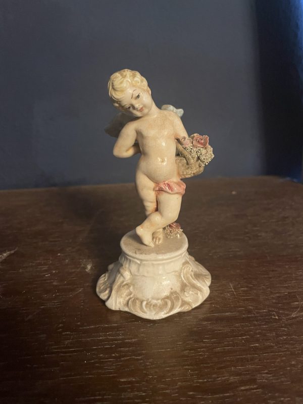Figurine de Cupidon en porcelaine allemande (Meissen)-Figurina di Cupido in porcellana tedesca (Meissen) – Image 9