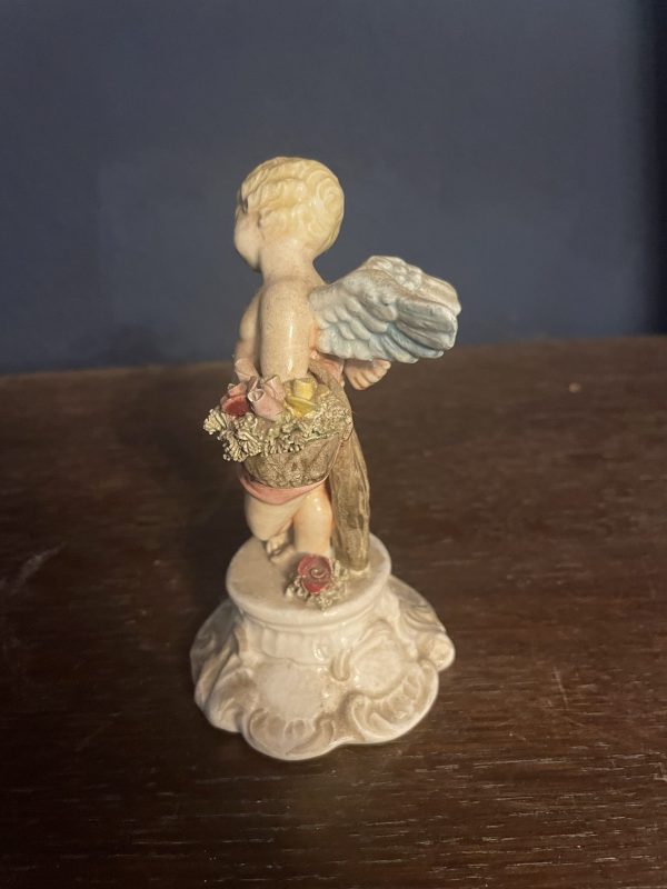 Figurine de Cupidon en porcelaine allemande (Meissen)-Figurina di Cupido in porcellana tedesca (Meissen) – Image 6