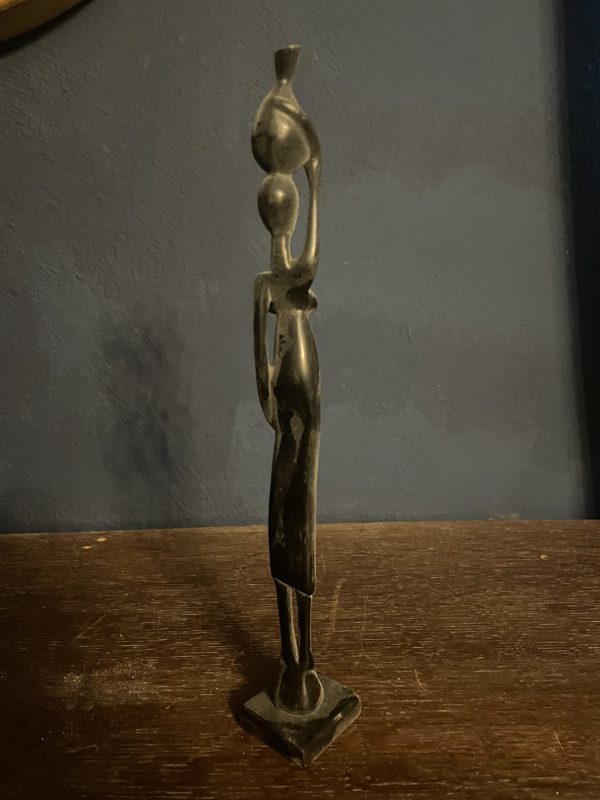 Statue africaine en ébène de femme enceinte-Statua africana in ebano di una donna incinta – Image 5
