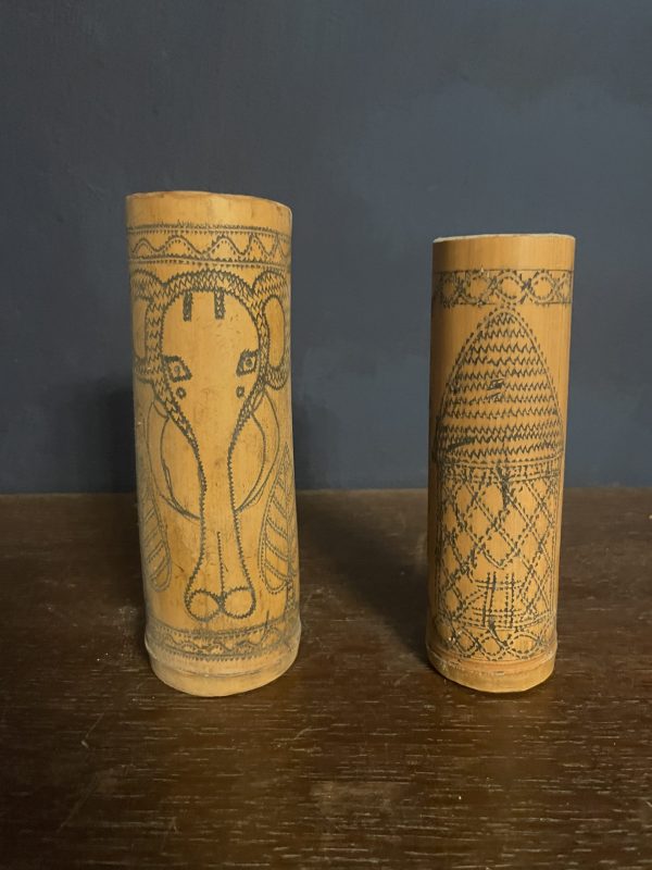 Bambous gravés travail kanak 19ème siècle-Bambù incisi, opera Kanak, XIX secolo – Image 7
