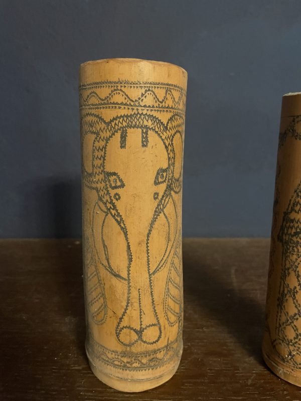 Bambous gravés travail kanak 19ème siècle-Bambù incisi, opera Kanak, XIX secolo – Image 6