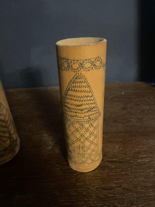 Bambous gravés travail kanak 19ème siècle-Bambù incisi, opera Kanak, XIX secolo – Image 4