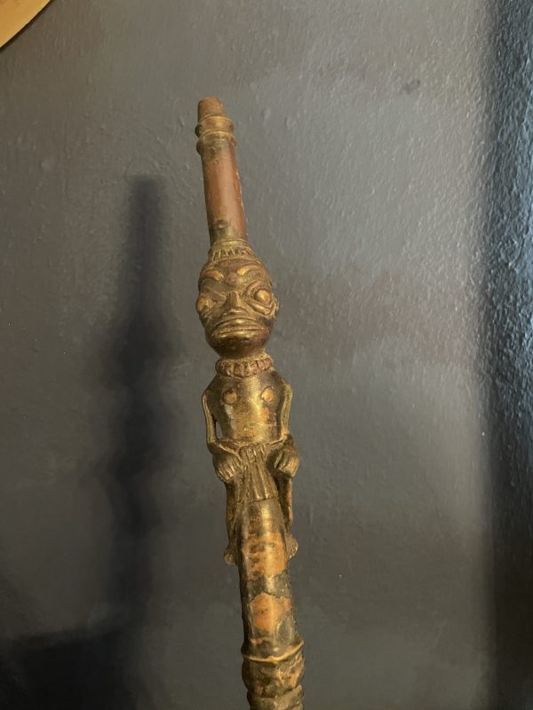 Pipe de cérémonie en bronze Bamoun Cameroun-Pipa cerimoniale in bronzo Bamoun del Camerun – Image 4
