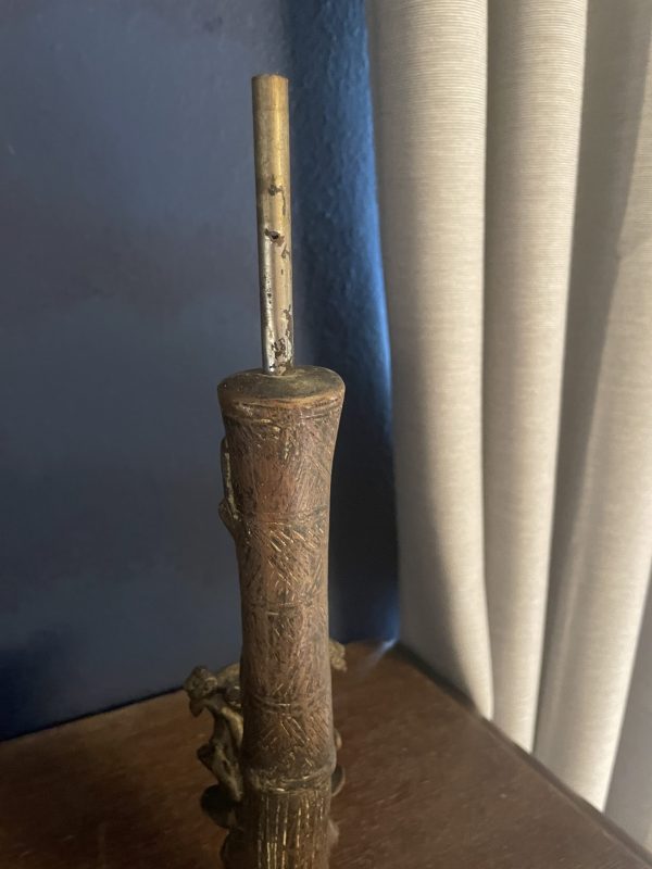 Pipe de cérémonie en bronze Bamoun Cameroun-Pipa cerimoniale in bronzo Bamoun del Camerun – Image 9
