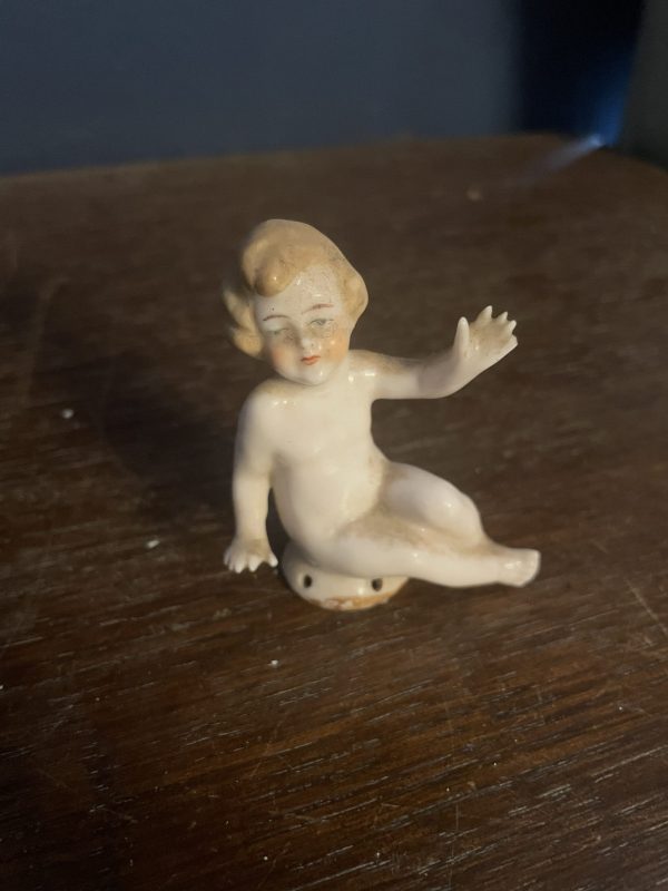 Figurine en porcelaine allemande chérubin-Figurina di cherubino in porcellana tedesca – Image 6