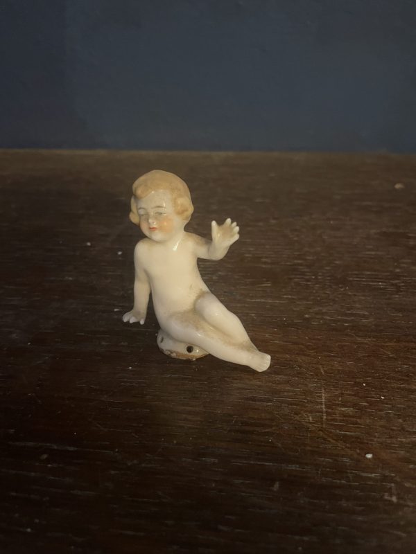 Figurine en porcelaine allemande chérubin-Figurina di cherubino in porcellana tedesca – Image 5