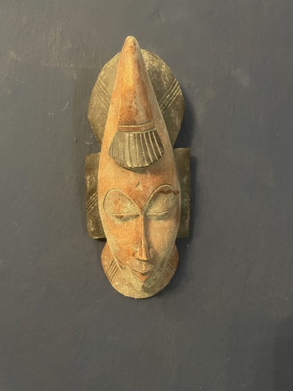 Masque africain du Sénégal en bois de teck-Maschera africana del Senegal in legno di teak – Image 2