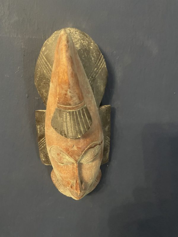 Masque africain du Sénégal en bois de teck-Maschera africana del Senegal in legno di teak – Image 3
