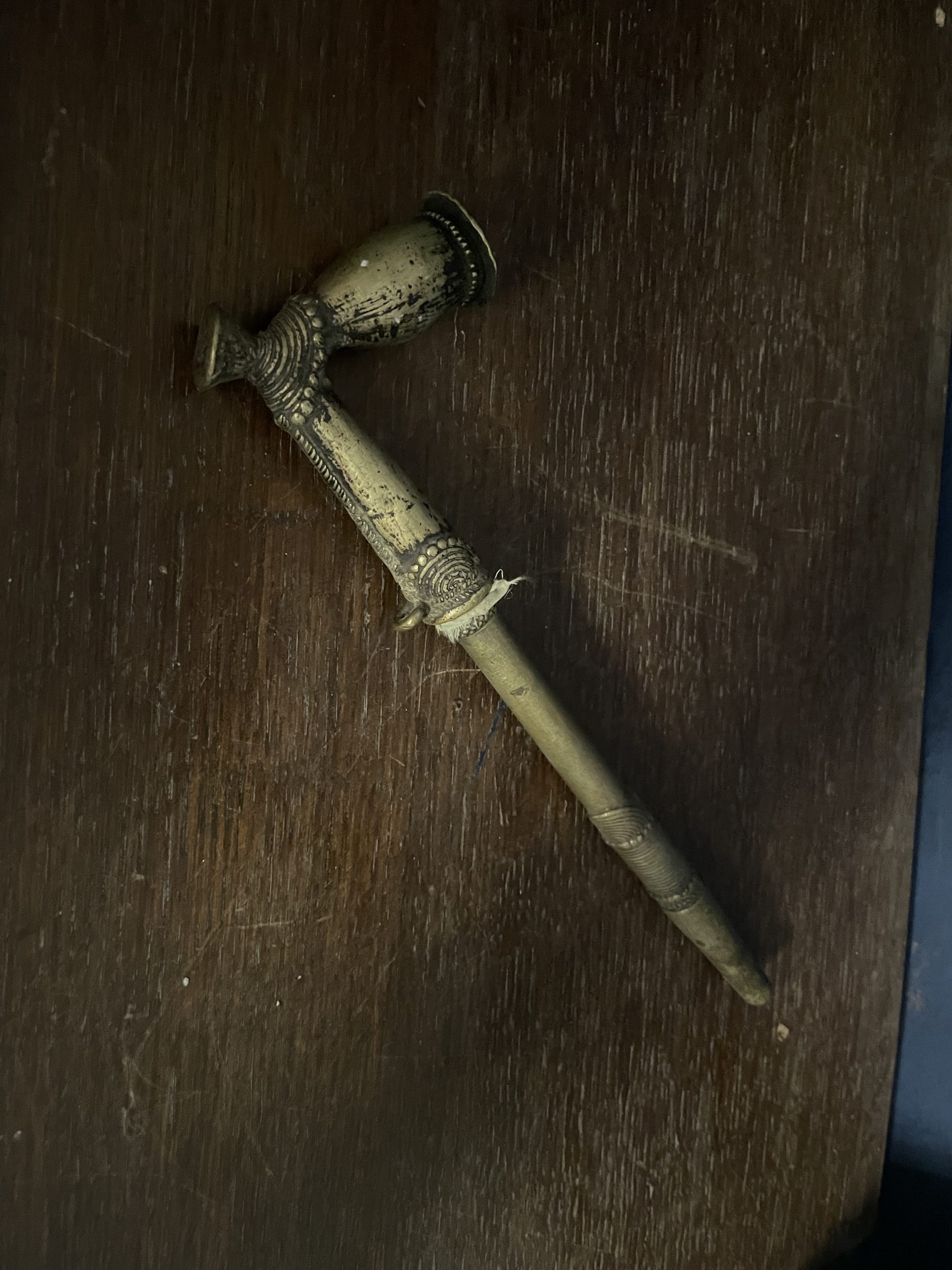 Pipe africaine en bronze 19ème siècle - Pipa africana in bronzo del XIX secolo – Image 2