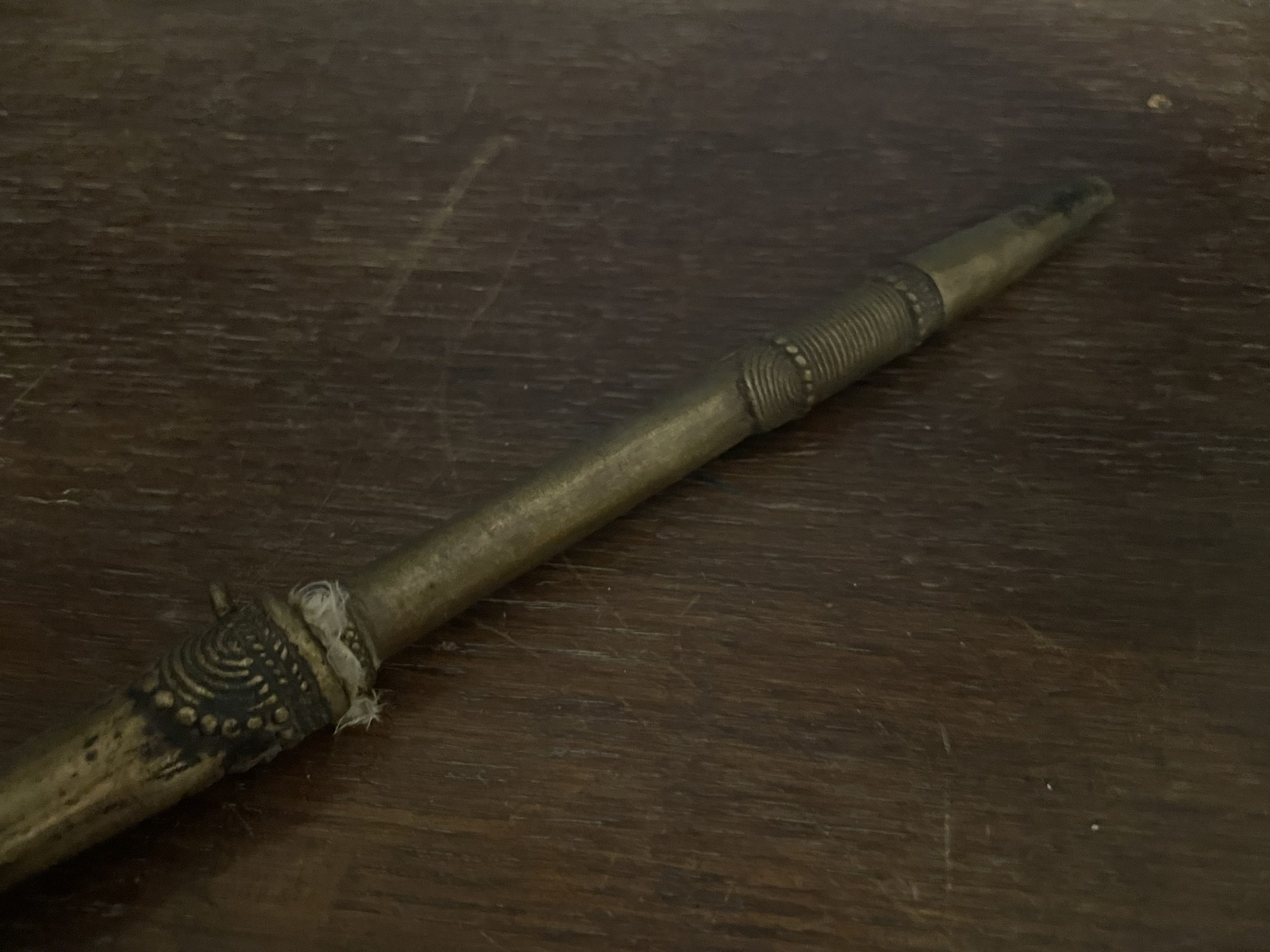 Pipe africaine en bronze 19ème siècle - Pipa africana in bronzo del XIX secolo – Image 6