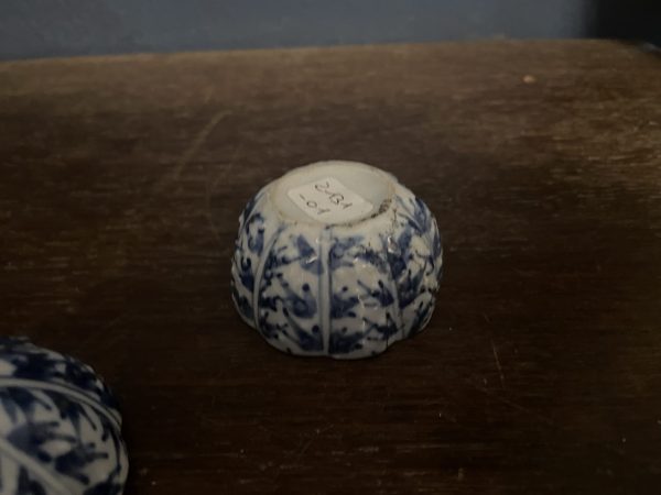 Pot à gingembre miniature ancien en porcelaine de Chine, bleu et blanc-Antico barattolo di zenzero in miniatura in porcellana cinese blu e bianca – Image 7