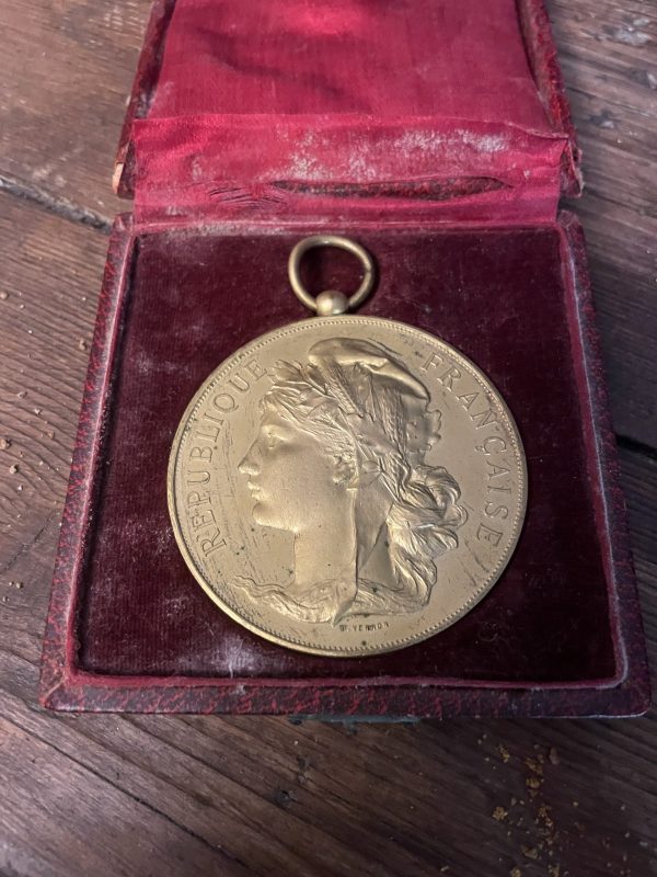 Médaille d'or du travail - France - 1907-Medaglia d'oro al lavoro - Francia - 1907 – Image 2