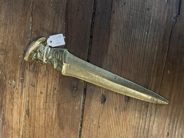 Coupe papier en bronze avec profil d'homme fait main - Tagliacarte in bronzo fatto a mano con profilo maschile – Image 2