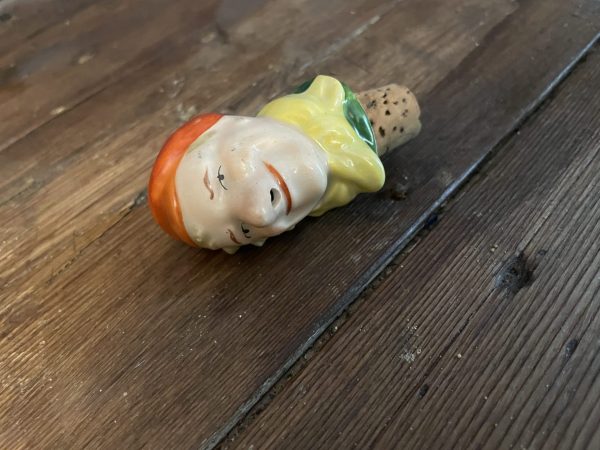 Bouchon verseur en porcelaine tête d'homme avec nez en bec verseur - Tappo versatore in porcellana con testa di uomo e naso a beccuccio – Image 3