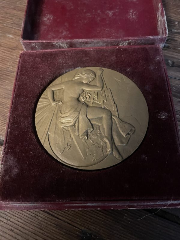 Médaille de Bronze Syndicat Général de la Construction Electrique Art Deco Raymond PELLETIER-Medaglia di bronzo Unione generale delle costruzioni elettriche Art Deco Raymond PELLETIER – Image 2