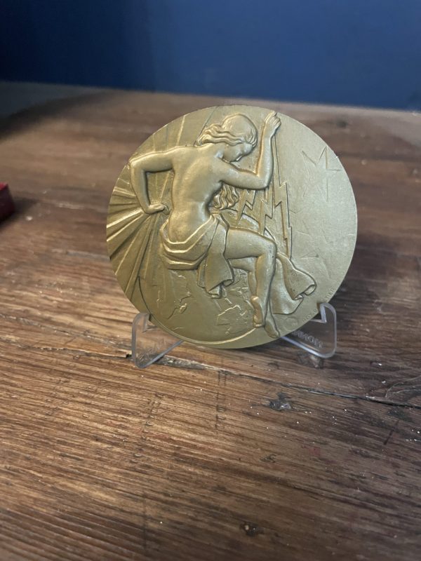 Médaille de Bronze Syndicat Général de la Construction Electrique Art Deco Raymond PELLETIER-Medaglia di bronzo Unione generale delle costruzioni elettriche Art Deco Raymond PELLETIER – Image 4