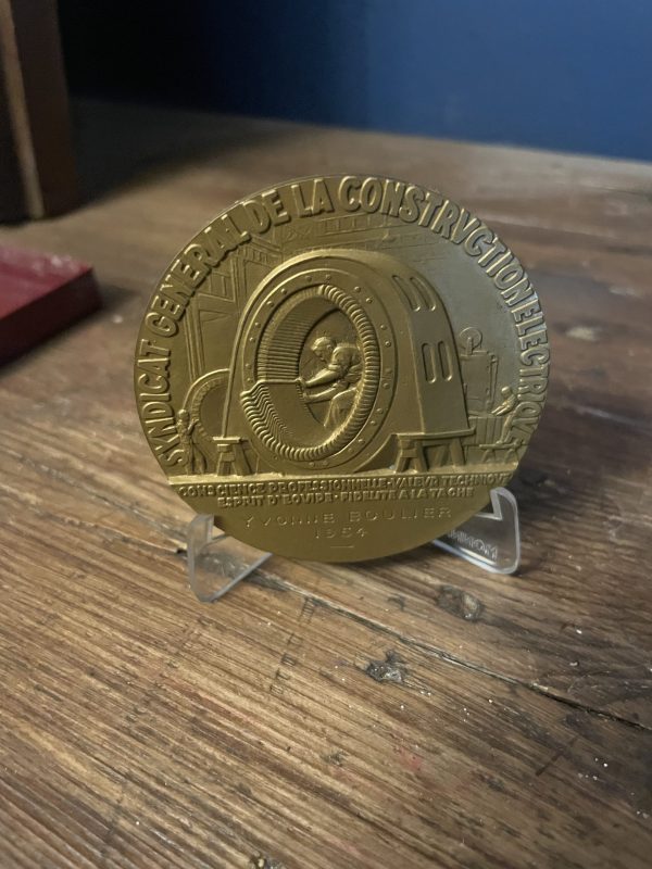 Médaille de Bronze Syndicat Général de la Construction Electrique Art Deco Raymond PELLETIER-Medaglia di bronzo Unione generale delle costruzioni elettriche Art Deco Raymond PELLETIER – Image 5