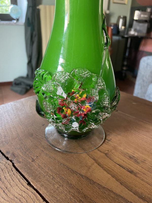 Vaso verde di Murano - anni '70 - Vase en verre de Murano - années 70 – Image 3