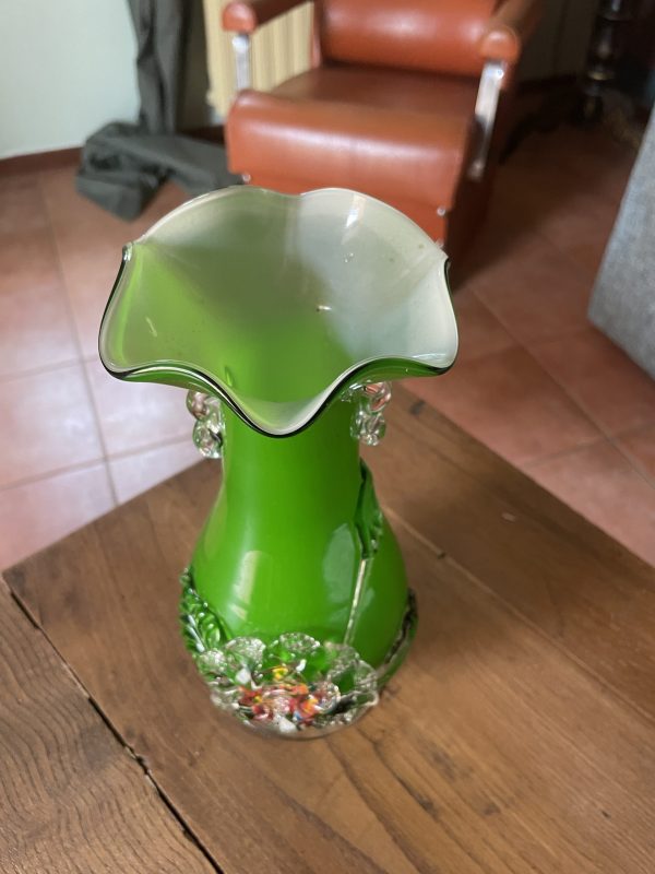 Vaso verde di Murano - anni '70 - Vase en verre de Murano - années 70 – Image 5