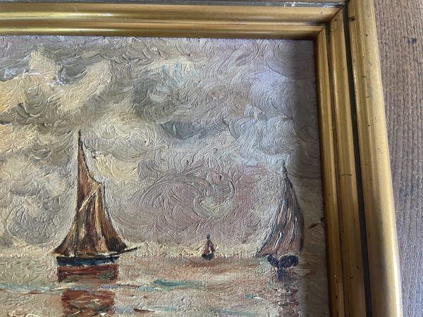 Olio su tela "Barche a vela" - Francia - Huile sur toile "Voiliers" - France – Image 5