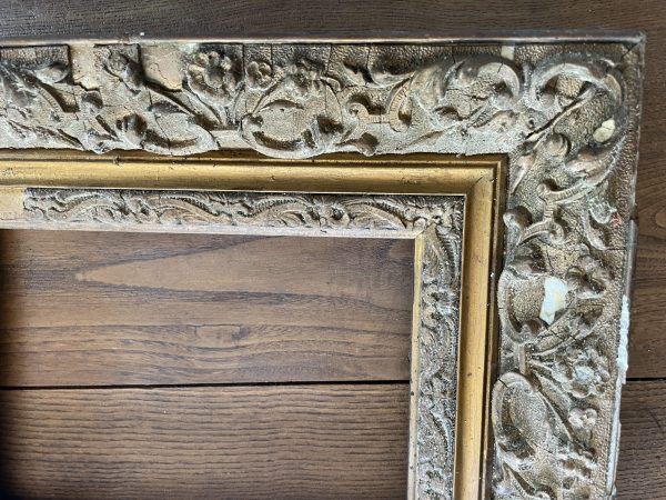 Cornice in stucco e legno dorato degli anni '20 - Cadre en stuc et bois doré années 1920 – Image 2