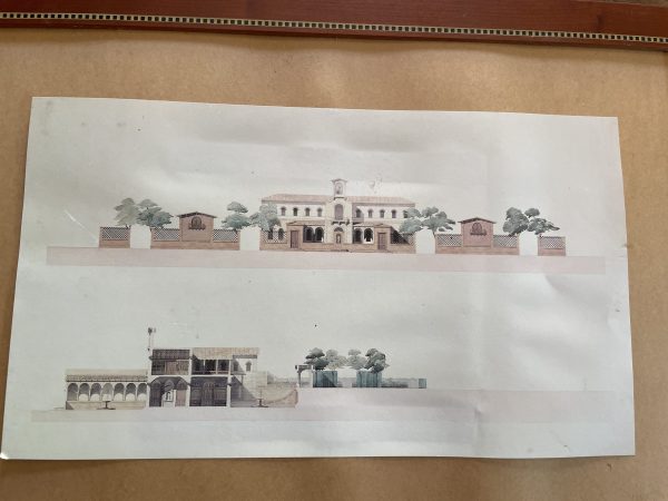 Riproduzione incorniciata di una sezione di edificio, opera di un architetto-Reproduction encadrée Coupe de batiment travail d'architecte – Image 3