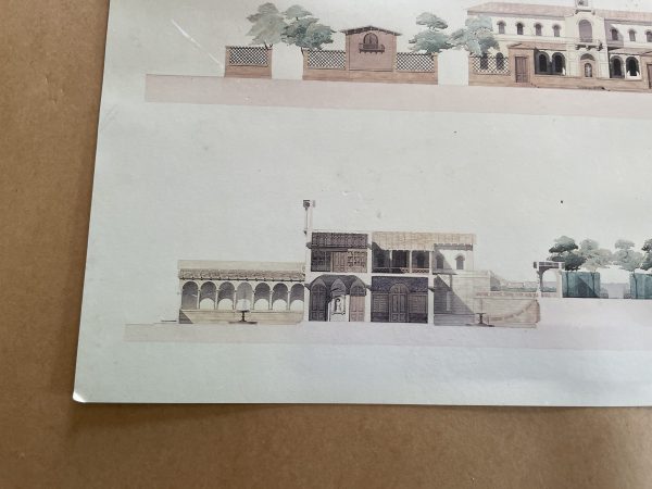 Riproduzione incorniciata di una sezione di edificio, opera di un architetto-Reproduction encadrée Coupe de batiment travail d'architecte – Image 5