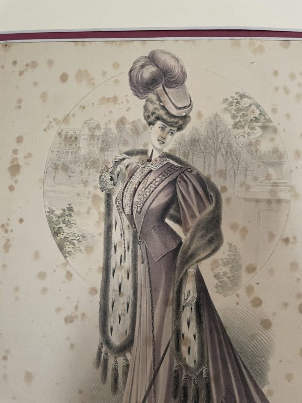 Tavola di moda di Parigi, XIX secolo-Gravure de mode Paris 19ème siècle – Image 6