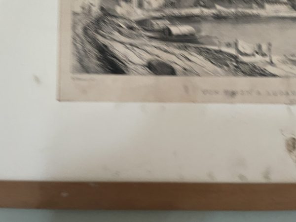Stampa incorniciata Vista del Lago Maggiore di Lugano-Gravure encadrée Vue de Lugano Lac Majeur – Image 8