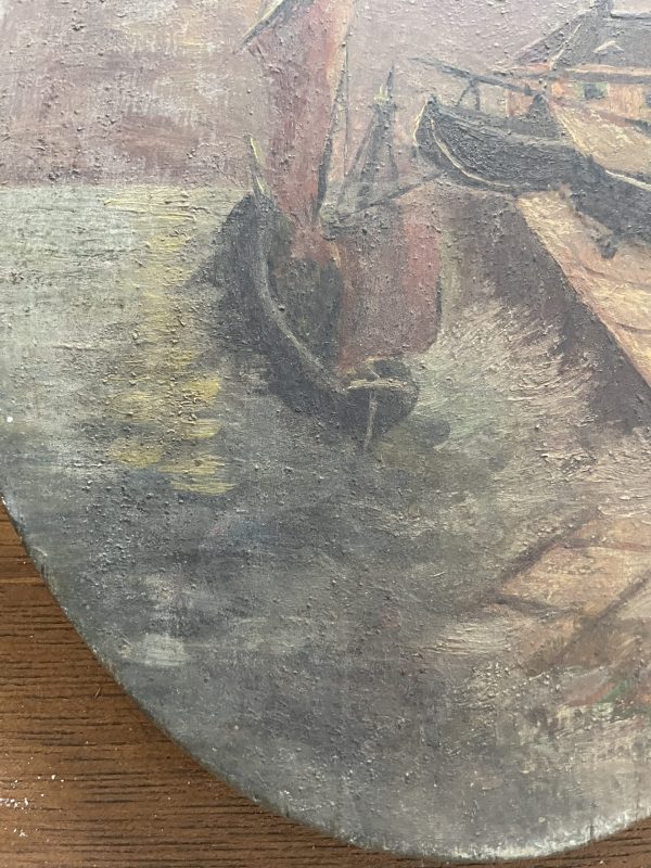 Marina su legno Francia XIX secolo-Marine sur bois France 19ème siècle – Image 6