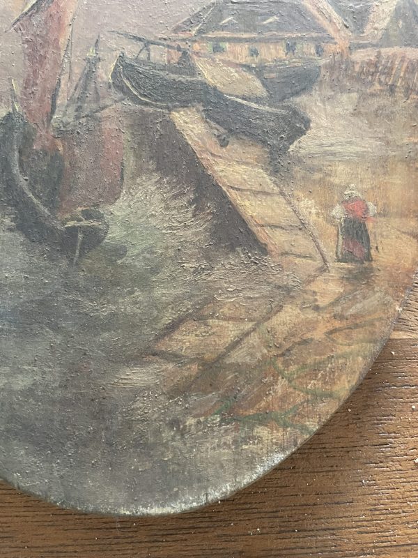 Marina su legno Francia XIX secolo-Marine sur bois France 19ème siècle – Image 2