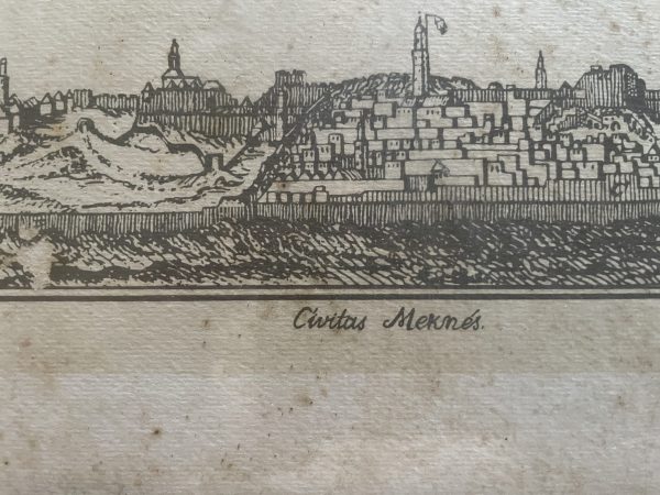 Incisione antica incorniciata Meknes Marocco-Gravure ancienne encadrée Meknes Maroc – Image 3