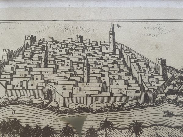 Incisione antica incorniciata Azamur Marocco-Gravure ancienne encadrée AzamurMaroc – Image 2