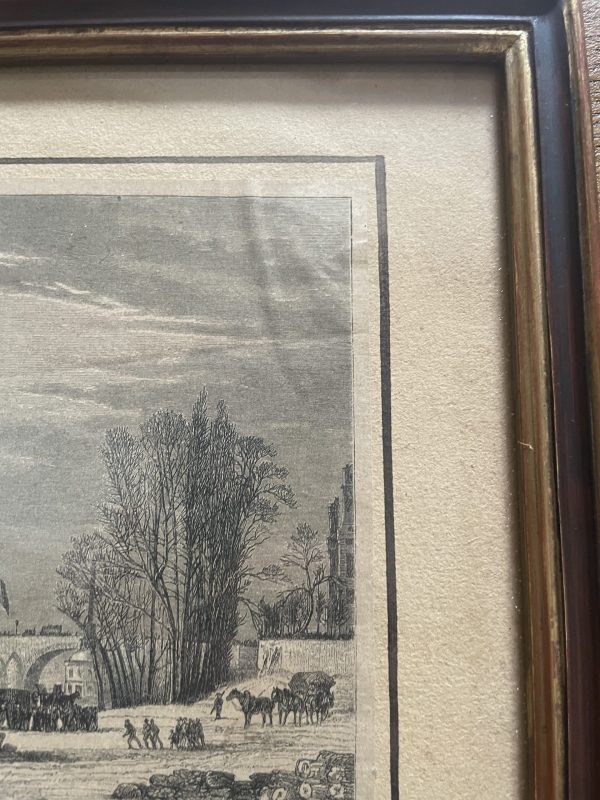 Incisione incorniciata Parigi - Porto marittimo - Gravure encadrée Paris -Port de Mer – Image 6