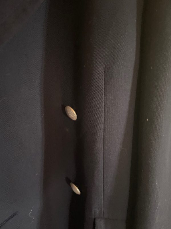 Cappotto blu originale della Bundeswehr Luftwaffe - esercito tedesco doppiopetto in cotone-Manteau original de la Bundeswehr Luftwaffe bleu - Coton à double boutonnage de l’armée allemande – Image 8