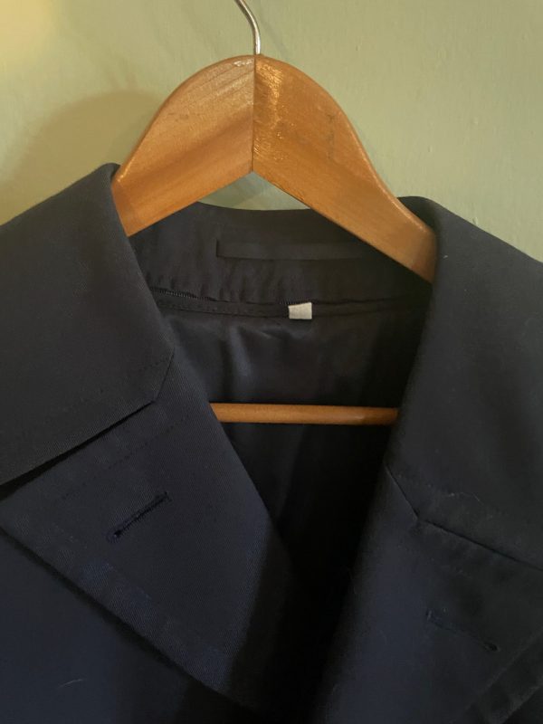 Cappotto blu originale della Bundeswehr Luftwaffe - esercito tedesco doppiopetto in cotone-Manteau original de la Bundeswehr Luftwaffe bleu - Coton à double boutonnage de l’armée allemande – Image 7