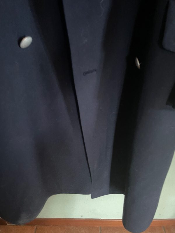 Cappotto blu originale della Bundeswehr Luftwaffe - esercito tedesco doppiopetto in cotone-Manteau original de la Bundeswehr Luftwaffe bleu - Coton à double boutonnage de l’armée allemande – Image 6