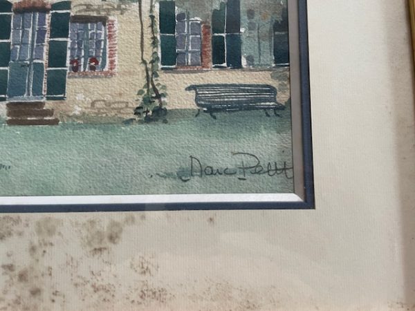 Acquerello incorniciato - Casa - Normandia - Firmato-Aquarelle encadrée - Maison- Normandie- Signée – Image 4